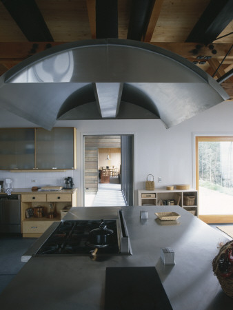 Sonoma House, Stewarts Point, California, 1990 - 1992, Kitchen, Architect: Joan Hallberg by Alan Weintraub Pricing Limited Edition Print image