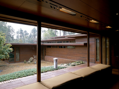 Rosenbaum House, Alabama, Guest Bedroom Towards Japanese Garden, Architect: Frank Lloyd Wright by Alan Weintraub Pricing Limited Edition Print image