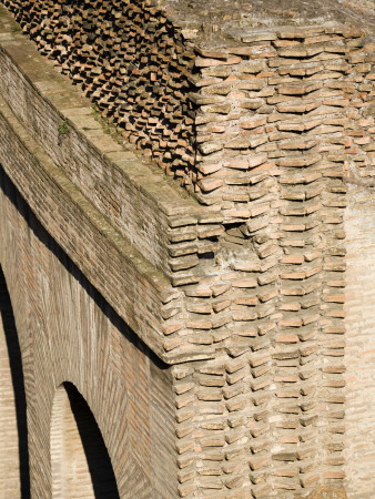 Layers Of Roman Brickwork, At The Colosseum, Rome, Italy by David Clapp Pricing Limited Edition Print image