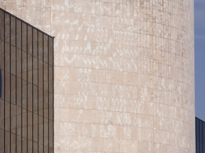 Central Tower Of Edificio De Usos Multiples - Council Building With Glass Wings, Leon, Spain by David Borland Pricing Limited Edition Print image