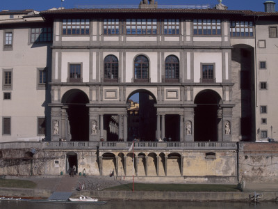 Uffizi, Florence, Italy - River Arno Facade 1560-1580, Architect: Vasari by Colin Dixon Pricing Limited Edition Print image