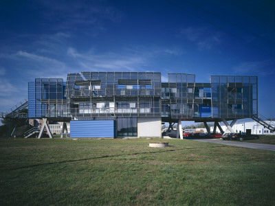 Office And Research Centre Seibersdorf, 1993 - 1995, Exterior , Architect: Coop Himmelblau by Gisela Erlacher Pricing Limited Edition Print image