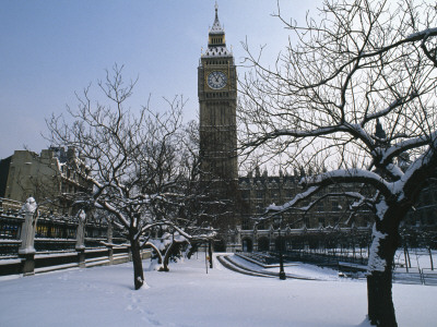 Big Ben And The Houses Of Parliament In The Snow, London, Architect: Sir Charles Barry by Joe Cornish Pricing Limited Edition Print image