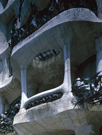 Casa Mila, Barcelona, Spain, 1906-10, Exterior Detail Of Balcony, Architect: Antoni Gaudi by John Edward Linden Pricing Limited Edition Print image