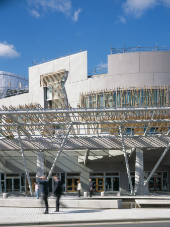 Scottish Parliament, Edinburgh, Scotland, Public Entrance by Keith Hunter Pricing Limited Edition Print image