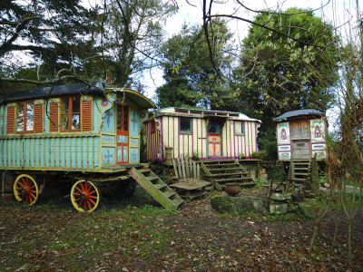 A Gypsy Caravan Site, Cornwall by Mark Bury Pricing Limited Edition Print image