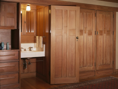 The David B, Gamble House, Pasadena, California, Lavatory And Medicine Closet, Family Guest Room by Mark Fiennes Pricing Limited Edition Print image