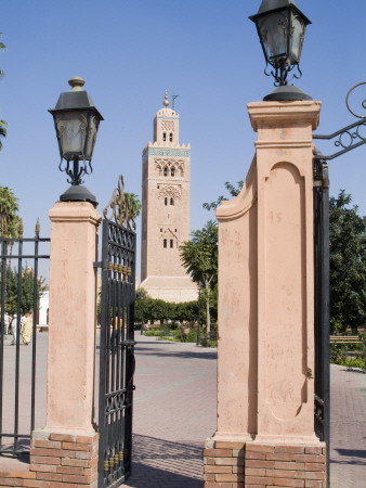 Kotoubia Mosque, Marrakech, Morocco, 1195, Minaret And Entrance Gate by Natalie Tepper Pricing Limited Edition Print image