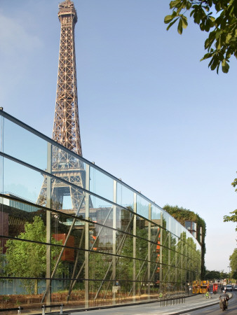 Musee De Quai Branly, Paris, 2006, Quai Branly Facade With Gardens By Gilles Clement by Morley Von Sternberg Pricing Limited Edition Print image