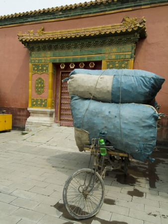 Laden Bicycle, Forbidden City/Imperial Palace, Beijing, China by Natalie Tepper Pricing Limited Edition Print image