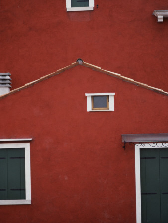 Red House With Shuttered Windows, Burano, Venice by Robert O'dea Pricing Limited Edition Print image