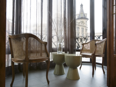 Chairs By Window, , Designers: Anne Nijstad And Miklos Beyer by Ton Kinsbergen Pricing Limited Edition Print image
