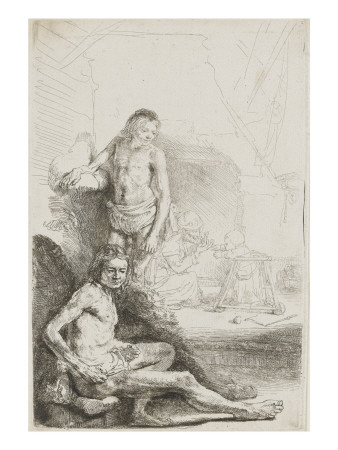 Figures Académiques D'homme, 1Er État Vers 1646 by Rembrandt Van Rijn Pricing Limited Edition Print image