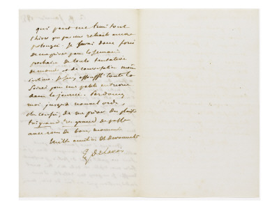 Autographe A Berryer, Ce 8 Janvier by Eugene Delacroix Pricing Limited Edition Print image