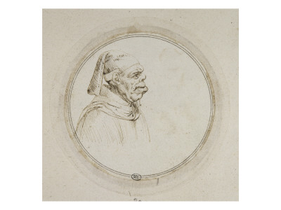 Homme Coiffé D'un Bonnet Retombant Par-Derrière by Léonard De Vinci Pricing Limited Edition Print image