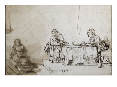 Maria Et Martha by Rembrandt Van Rijn Pricing Limited Edition Print image