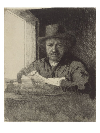 Autoportrait : Rembrandt Dessinant ; 1Er État by Rembrandt Van Rijn Pricing Limited Edition Print image