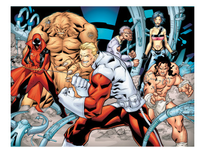 Alpha Flight #1 Group: Sasquatch, Nemesis, Major Mapleleaf, Yuko, Alpha Flight And Yukon Jack by Clayton Henry Pricing Limited Edition Print image