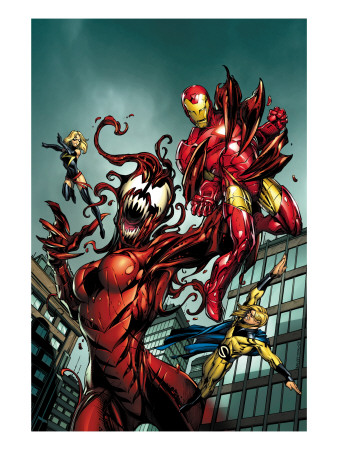 The Mighty Avengers #8 Cover: Iron Man And Sentry by Mark Bagley Pricing Limited Edition Print image
