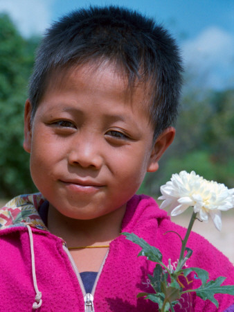 Boy With Chysanthemum, Thailand by Eloise Patrick Pricing Limited Edition Print image