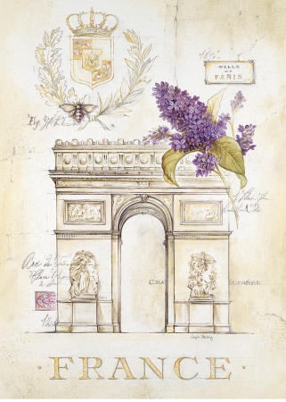 Arc De Triomphe Lilacs by Angela Staehling Pricing Limited Edition Print image