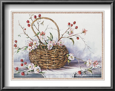 Pink Flowers And Berries by Peggy Thatch Sibley Pricing Limited Edition Print image