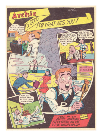 Archie Comics Retro: Archie Is Good For What Ails You! Radio Broadcast Advertisement (Aged) by Bill Vigoda Pricing Limited Edition Print image