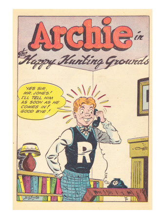 Archie Comics Retro: Archie Comic Panel Happy Hunting Grounds (Aged) by Bill Vigoda Pricing Limited Edition Print image