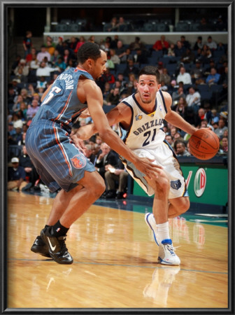 Charlotte Bobcats V Memphis Grizzlies: Greivis Vasquez And Gerald Henderson by Joe Murphy Pricing Limited Edition Print image