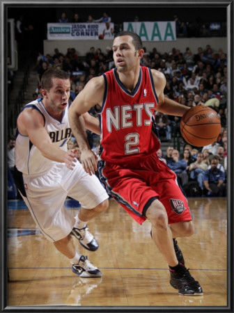 New Jersey Nets V Dallas Mavericks: Jordan Farmar And Jose Juan Barea by Glenn James Pricing Limited Edition Print image