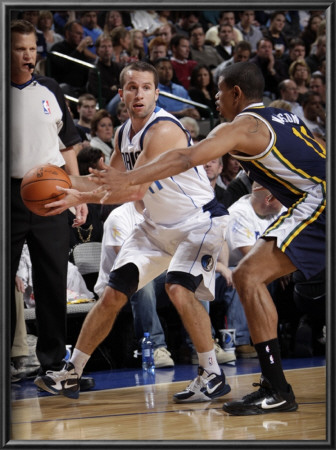 Utah Jazz V Dallas Mavericks: Jose Juan Barea And Earl Watson by Glenn James Pricing Limited Edition Print image