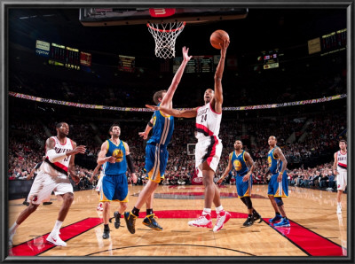 Golden State Warriors V Portland Trail Blazers: David Lee And Andre Miller by Sam Forencich Pricing Limited Edition Print image