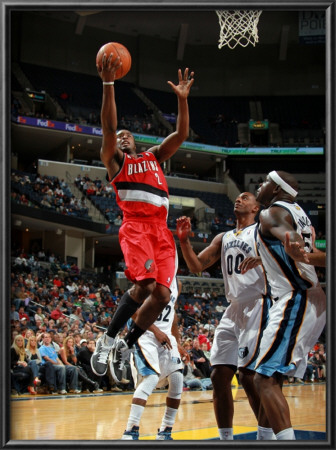 Portland Trail Blazers V Memphis Grizzlies: Wesley Matthews And Zach Randolph by Joe Murphy Pricing Limited Edition Print image