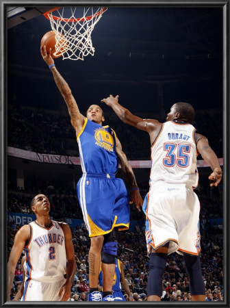 Golden State Warriors V Oklahoma City Thunder: Monta Ellis And Kevin Durant by Layne Murdoch Pricing Limited Edition Print image