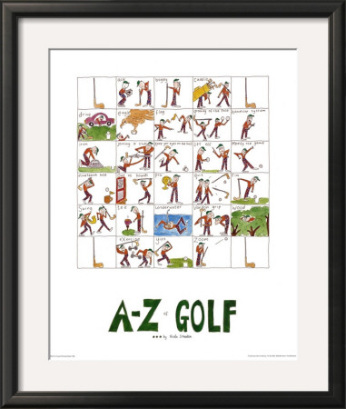 A-Z Of Golf by Nicola Streeten Pricing Limited Edition Print image