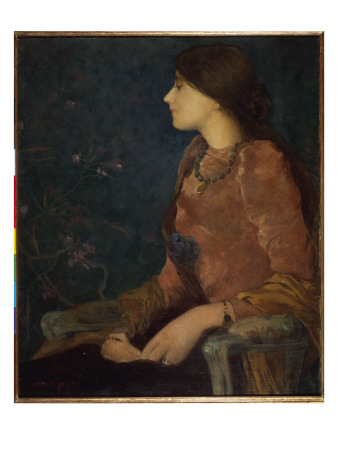 Pensive Lady, Seated by Edmond-Francois Aman-Jean Pricing Limited Edition Print image