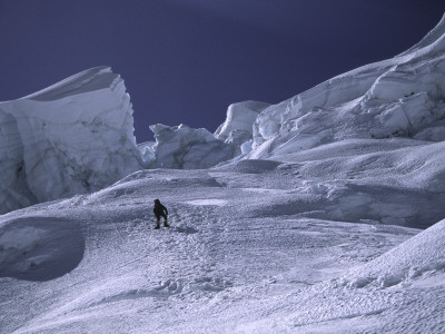 Climbing Through Seracs In The Khumbu Ice Fall, Nepal by Michael Brown Pricing Limited Edition Print image