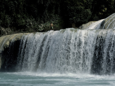 Waterfall On Shumel Ja River, Mexico by Michael Brown Pricing Limited Edition Print image