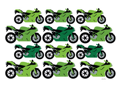 Green Ducati by Avalisa Pricing Limited Edition Print image