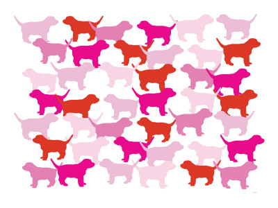 Pink Puppies by Avalisa Pricing Limited Edition Print image