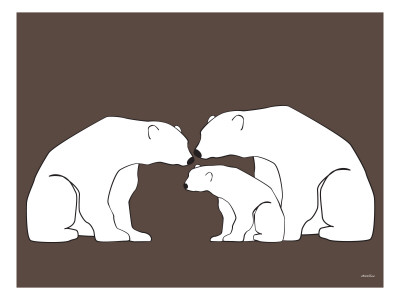 Brown Polar Bears by Avalisa Pricing Limited Edition Print image