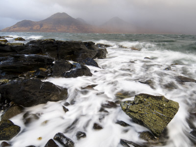 Shoreline With Approaching Squall, Loch Na Keal, Mull, Inner Hebrides, Scotland, Uk, December 2007 by Niall Benvie Pricing Limited Edition Print image
