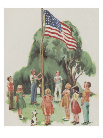 Putting Up The Flag by Mildred Lyon Hetherington Pricing Limited Edition Print image