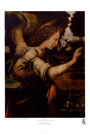 Angel (Detail From The Annunciation) by Leonardo Da Vinci Pricing Limited Edition Print image