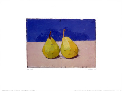 Two Pears, 1990 by Euan Uglow Pricing Limited Edition Print image