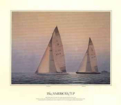 The America's Cup - Freedom V. Australia, 1980 (Signed) by Tim Thompson Pricing Limited Edition Print image