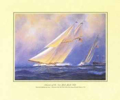 Schooners Of The New York Yacht Club (Signed) by Tim Thompson Pricing Limited Edition Print image