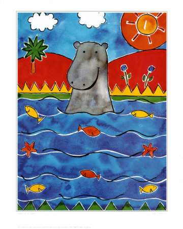 Happy As A Hippo by Lisa V. Keaney Pricing Limited Edition Print image