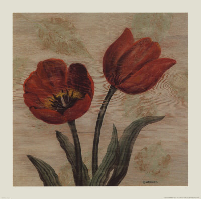 Tulips On Wood by Wendy Wegner Pricing Limited Edition Print image