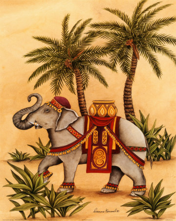 Elephant Safari Ii by Dianne Krumel Pricing Limited Edition Print image